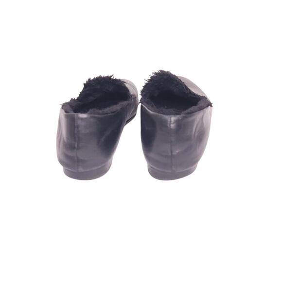 AQUATALIA Rayla Leather Faux Fur Lined Loafer In Black - Picture 7 of 8